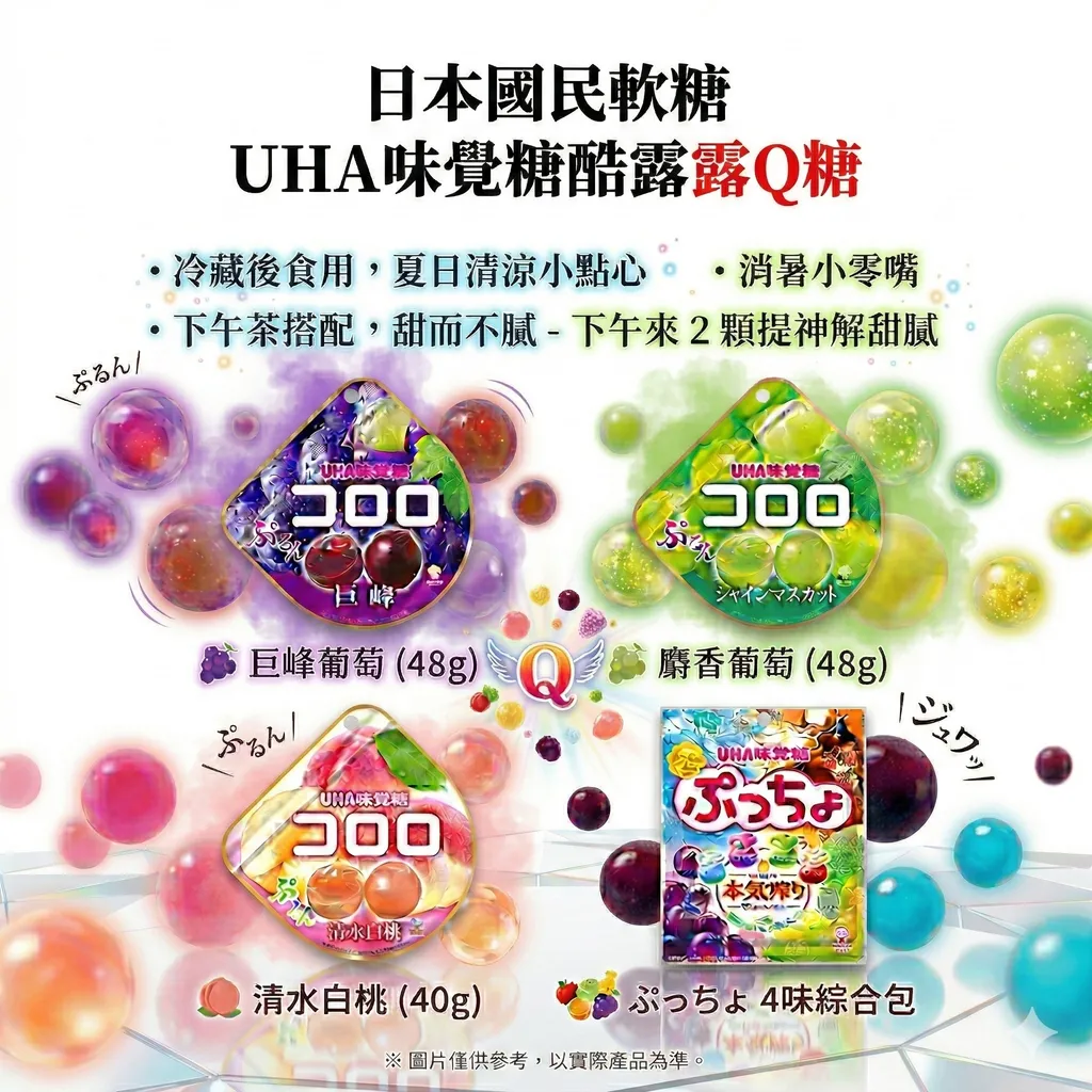 【現貨🇯🇵日本原裝】UHA味覺糖 酷露露 酷露露Q糖 果汁Q軟糖 日本糖果 4味綜合包ぷっちょ 日本軟糖