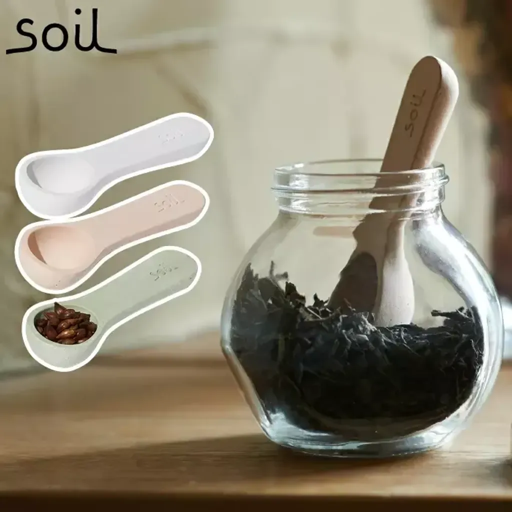 【現貨】日本製🇯🇵 soil 珪藻土調濕 防潮湯匙 塩勺 糖勺 天然乾燥劑 可重複使用 日本珪藻土